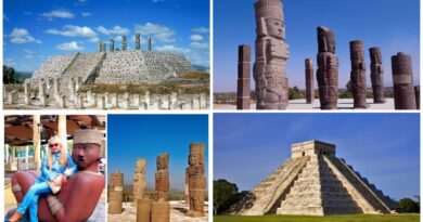 Тольтеки. Храм Кетцалькоатля. Статуї Атлантів.